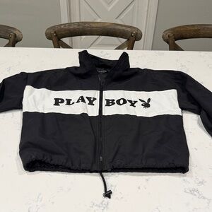 PLAYBOY Black and White Logo Jacket